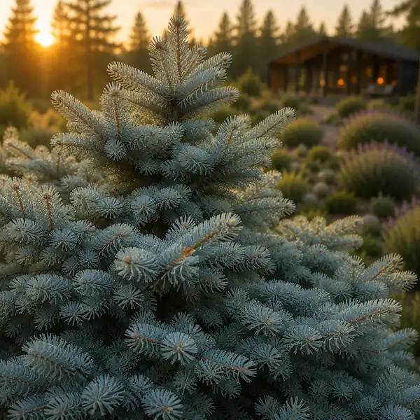 Ель колючая голубая (Picea pungens) в усадьбе «Затишье»